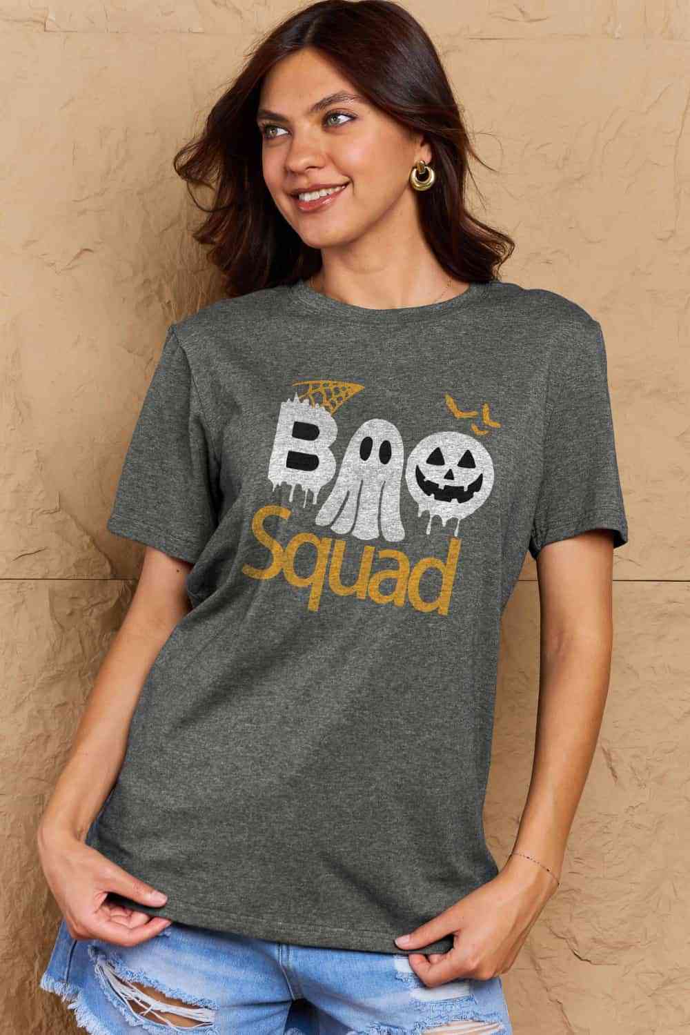 Simply Love Full Size BOO SQUAD Graphic Cotton T-Shirt