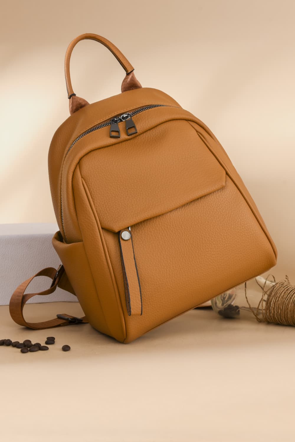 Medium PU Leather Backpack