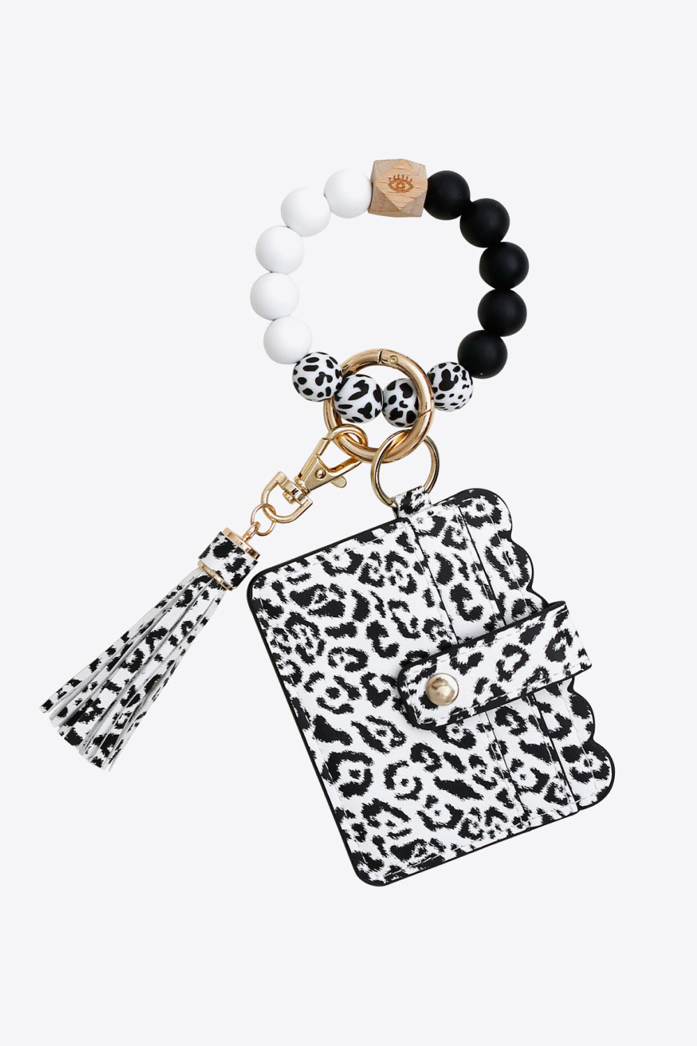 Random 2-Pack Leopard Mini Purse Tassel Wristlet Key Chain