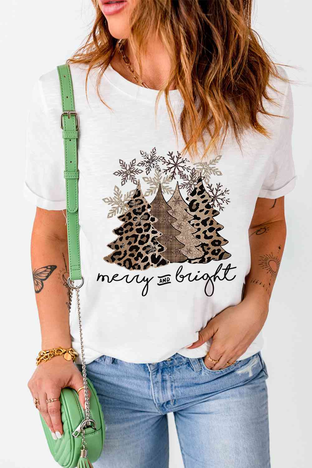 Christmas Tree Graphic Short Sleeve T-Shirt